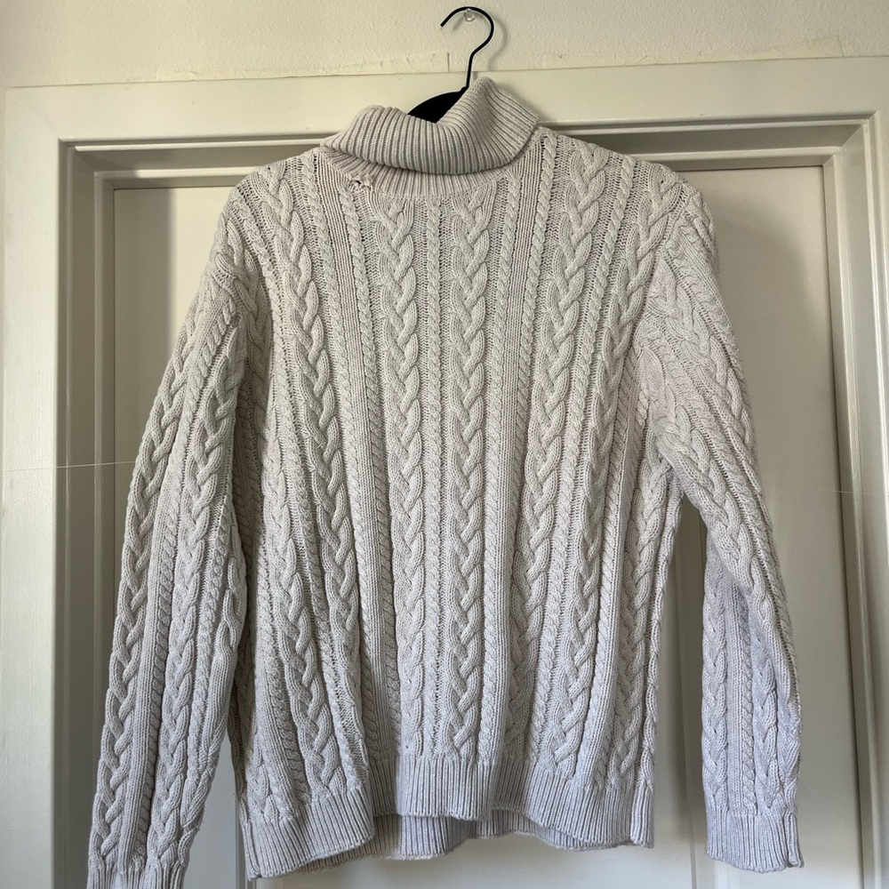 100% cotton cable knit sweater